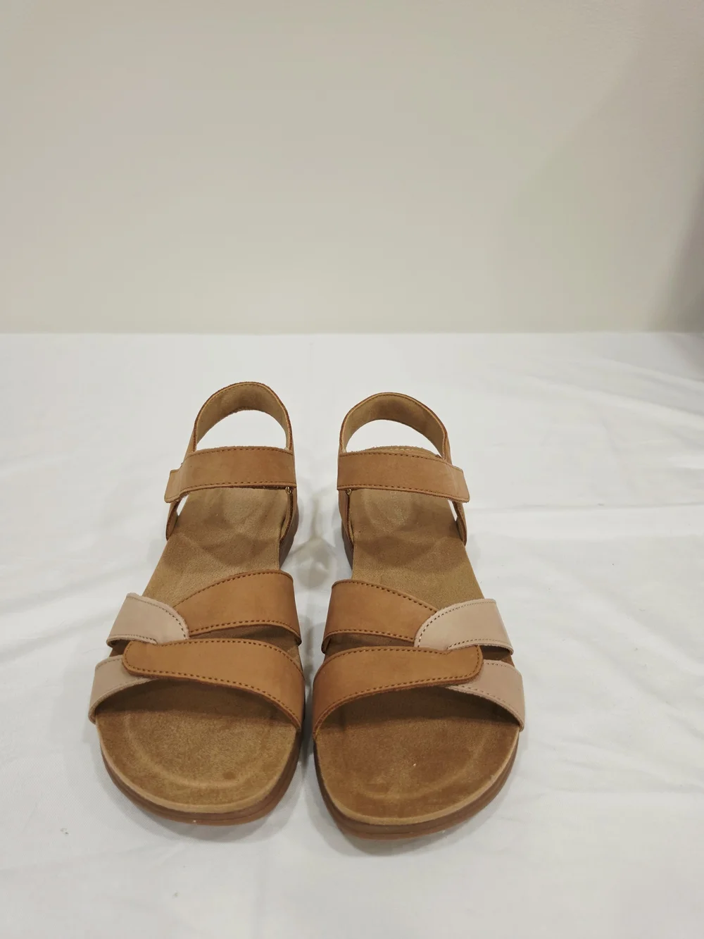 Easy Spirit Women's Semarian Two-Tone Rust Tan Slingback Sandals
